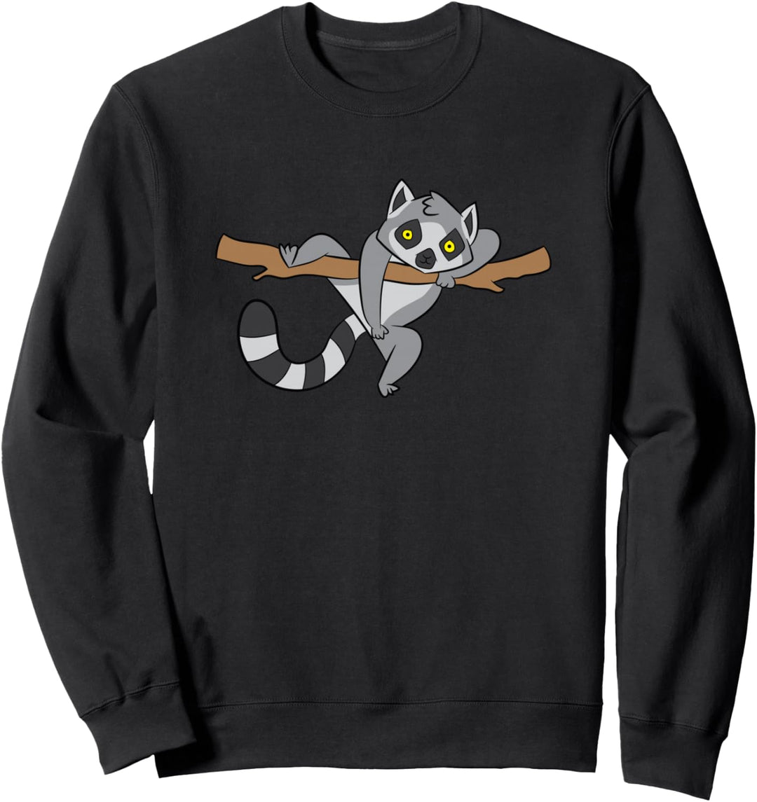 Lemur Tier Kinder Lemuren Süsser Lemur Sweatshirt