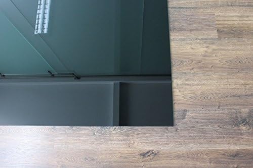 Quadrat 110x110cm Glas schwarz - Funkenschutzplatte Kaminbodenplatte Glasplatte f. Kaminofen (Schwar