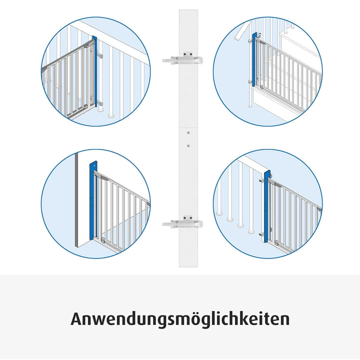 reer StairFlex zur Befestigung von Treppengittern an Sprossen-Geländern, weiss, 1 Stück (1er Pack) W