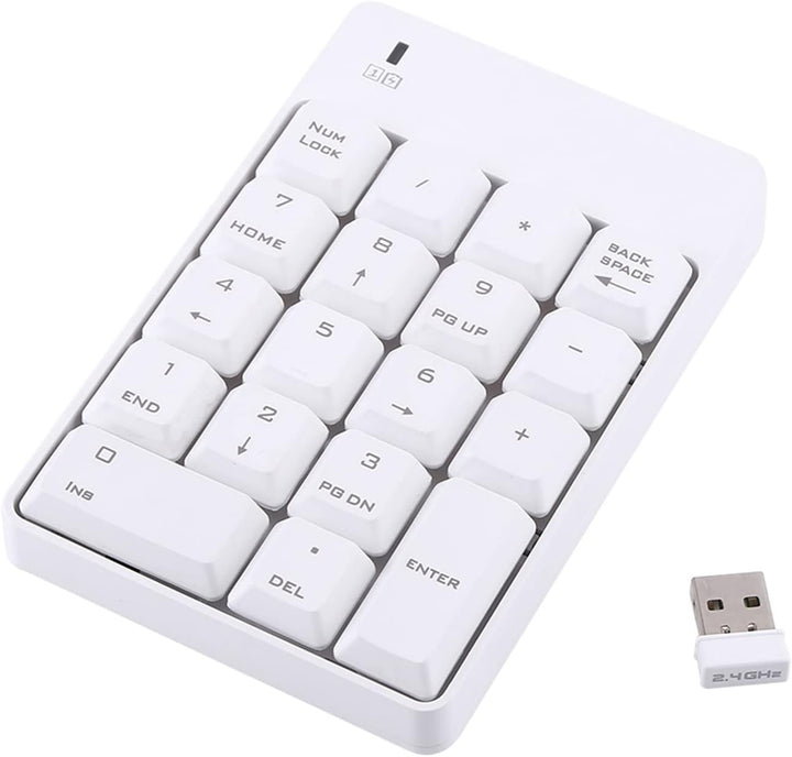 KIMISS 2,4 GHz Wireless USB, Nummernblock Nummer 18 Tasten Laptop Nummernblock Nummernblock Numeric