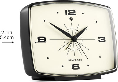NEWGATE® Brooklyn Retro-Wecker/Tischuhr – rechteckiger Wecker – Schlafzimmerzubehör – Schreibtischzu