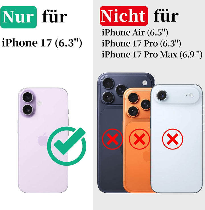Cozycase TOP Militärschutz für iPhone 17 wasserdichte 360 Grad Hülle - 2m Sturzfest Panzerhülle Outd