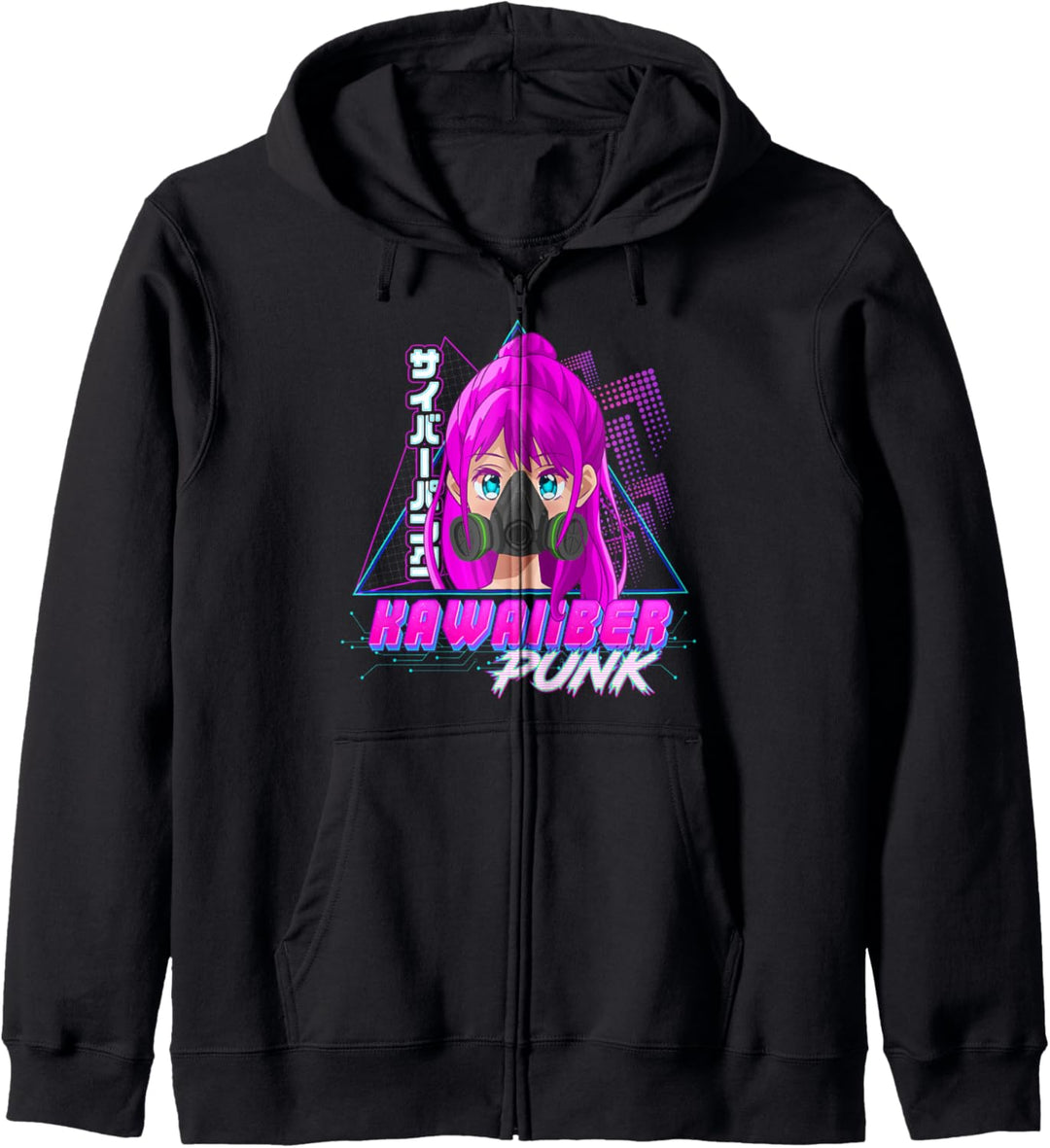 Kawaii Cyberpunk Süsse Cyber Goth Retro Synthwave Kapuzenjacke