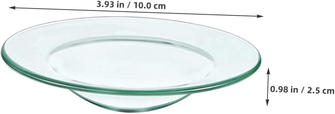 INOOMP 5 Stück Ersatzschale Wax Warmer Glas mit Rutschfester Basis für Duftlampen Wachsschmelzhalter