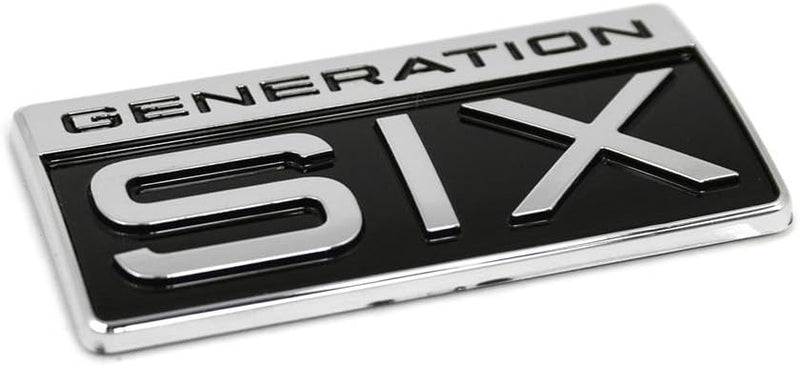 Generation Six Plakette T6 seitlich Logo Zeichen chrom