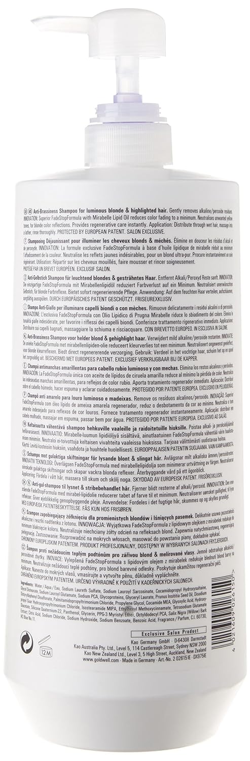 Goldwell Dualsenses Blondes und Highlights Anti-Gelbstich Shampoo, 1er Pack, (1x 1500 ml)