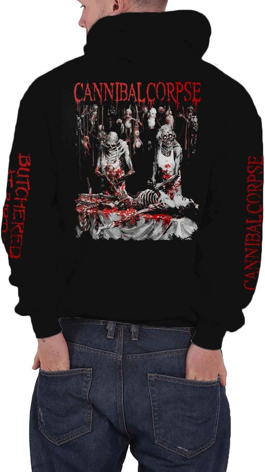 Cannibal Corpse Kapuzenpullover Butchered at Birth 2019 Nue offiziell Herren XXL Schwarz, XXL Schwar