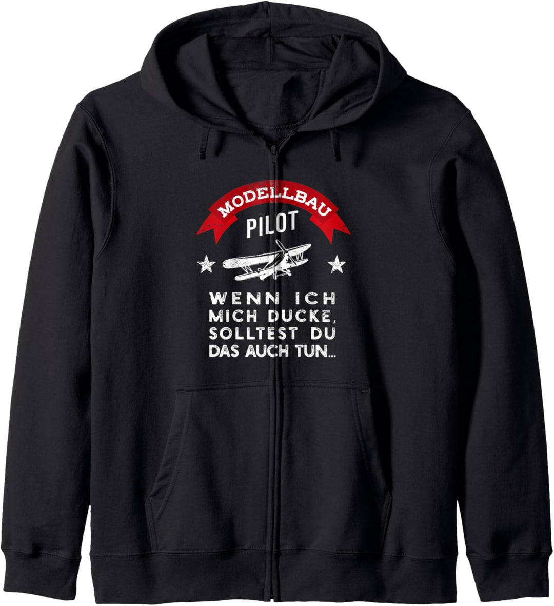 Modellbau Pilot - Modellbauer Flugzeug Modellflug Kapuzenjacke
