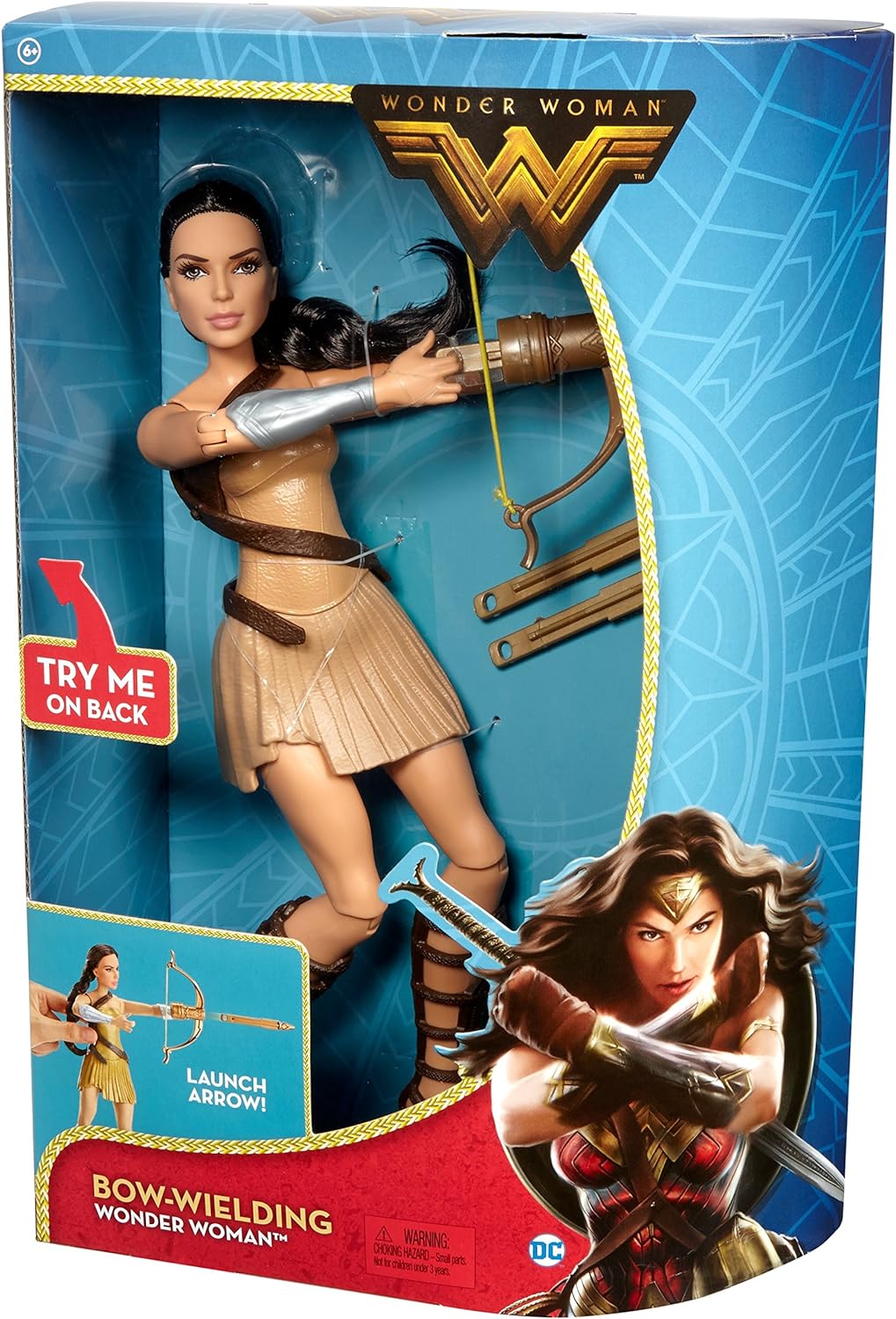 DC Comics FDF35 Battle-Ready Wonder Woman Puppe, Actionfigur, bereit für den Kampf Wonder Women mit