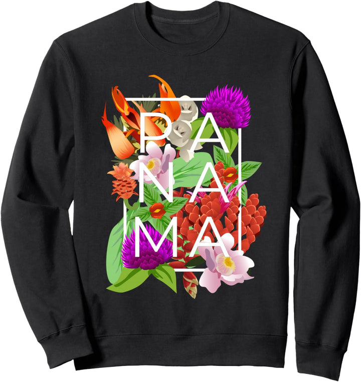 Blumen von Panama Wortkunst - Panamaischer Stolz Sweatshirt