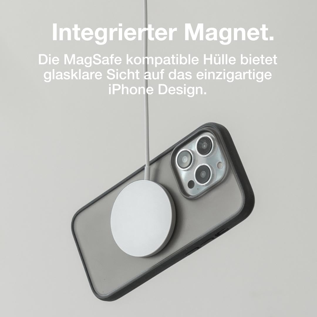Woodcessories - iPhone 15 Pro Max Clear Case mit MagSafe | Transparente Handyhülle mit Kameraschutz