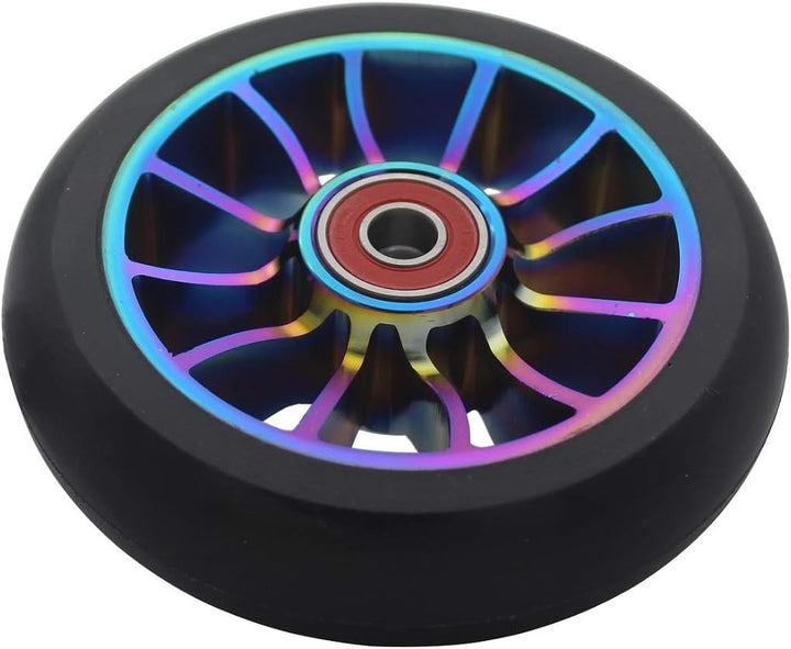 aibiku 2 Stück 100mm Stunt Scooter Rollen mit Zwei Abec-11 Kugellagern passend für Apollo/Albott/Cox