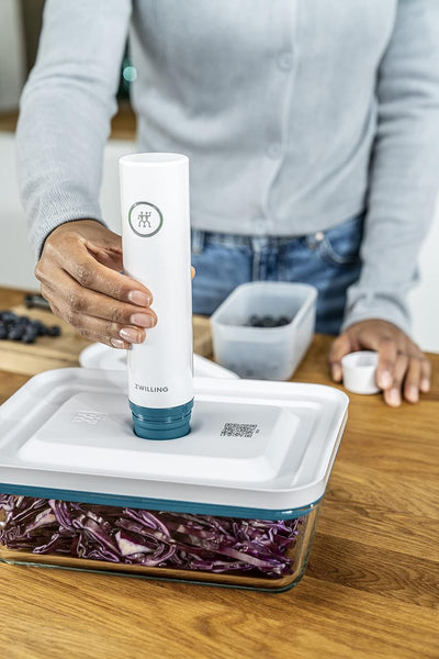 ZWILLING Fresh & Save Vakuum Starterset, Kunststoff, 16-teilig, inkl. Dose, Pumpe und Beutel, La Mer
