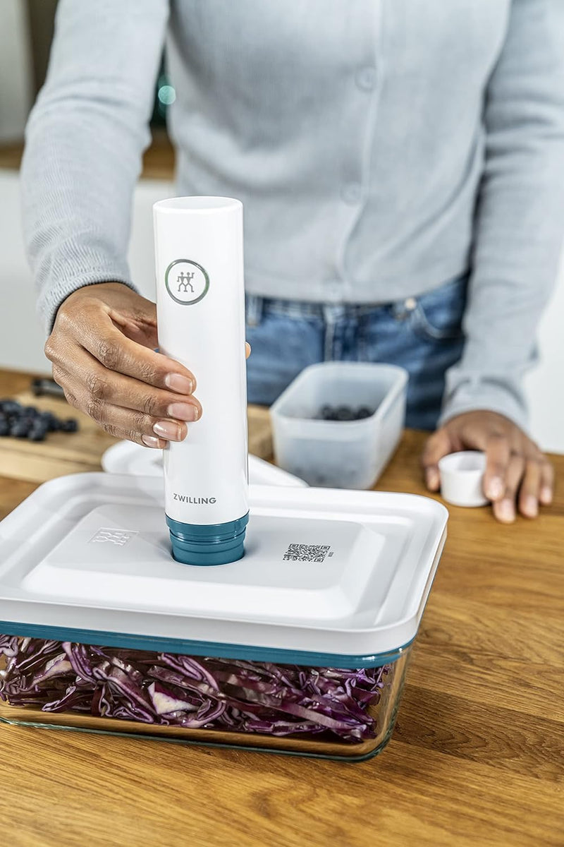 ZWILLING Fresh & Save Vakuum Starterset, Kunststoff, 16-teilig, inkl. Dose, Pumpe und Beutel, La Mer