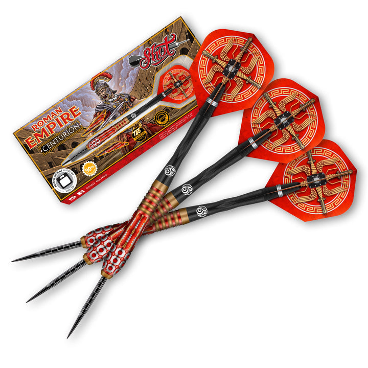 Shot Roman Empire Centurion Steel Tip Dart Set 90% Wolfram Pro Wurfpfeile Steel Tip Set Professional
