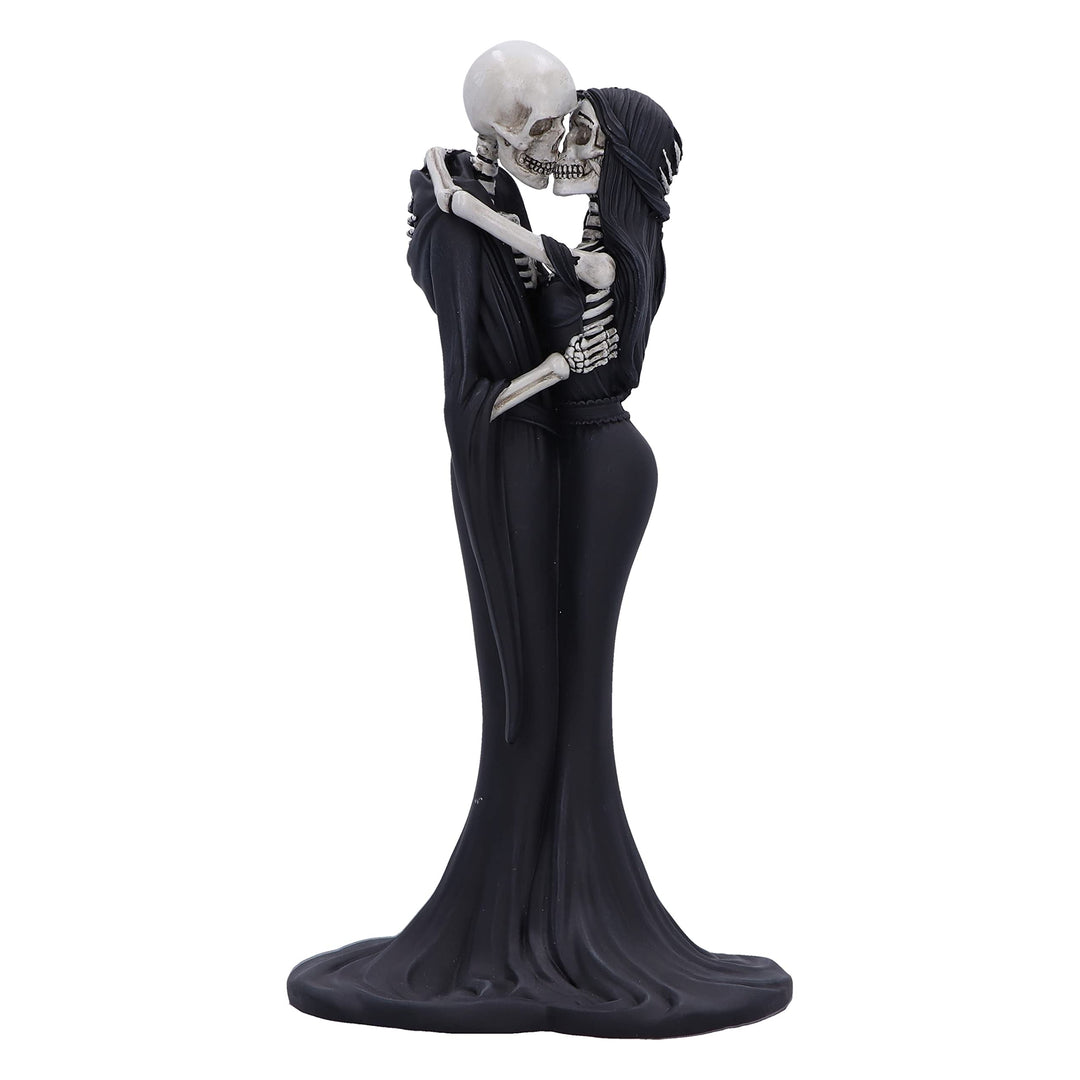 Nemesis Now Eternal Kiss Dekofigur, 24 cm, Kunstharz, Gothic-Hochzeitsgeschenk, Skelett-Kuss-Figur,