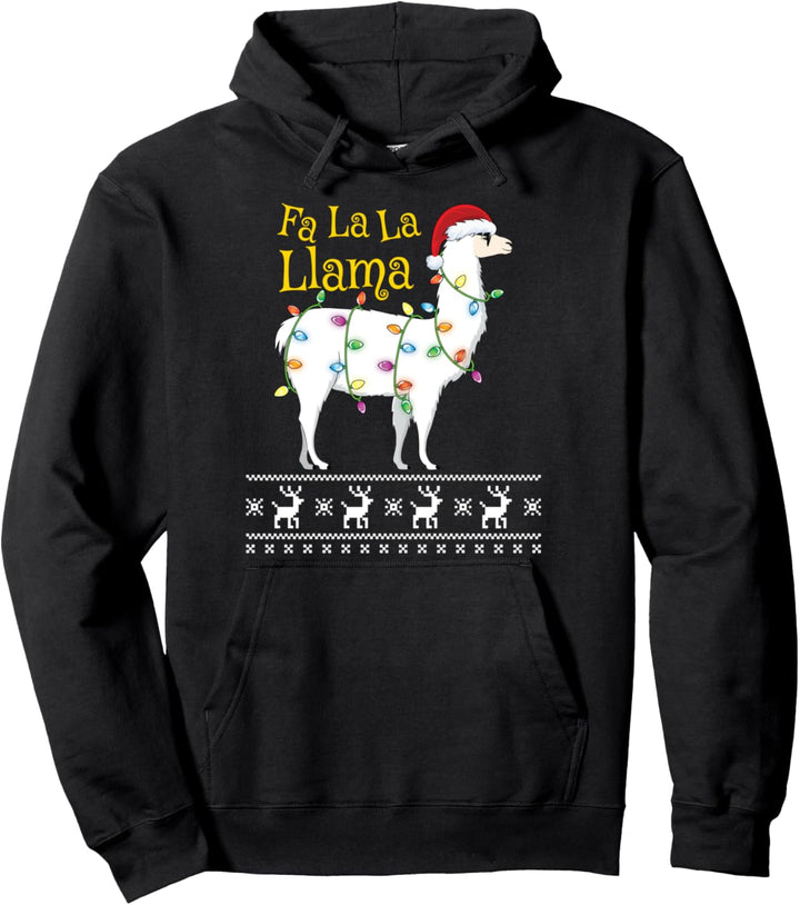 Fa La La Llama Christmas Funny Ugly Christmas Sweater Pullover Hoodie