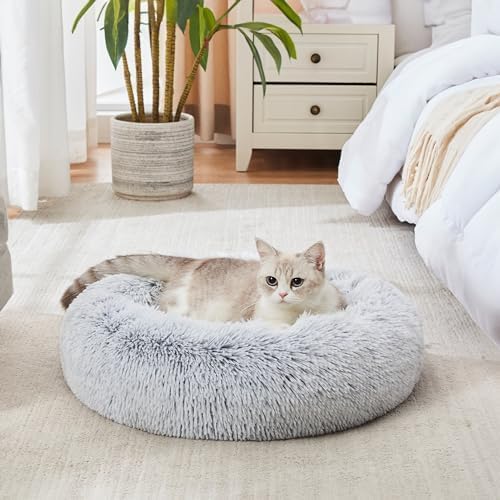 Western Home Hundebett rund Katzenbett Hundekissen Flauschig Katzenkissen Weich katzenkorb Donut Plü