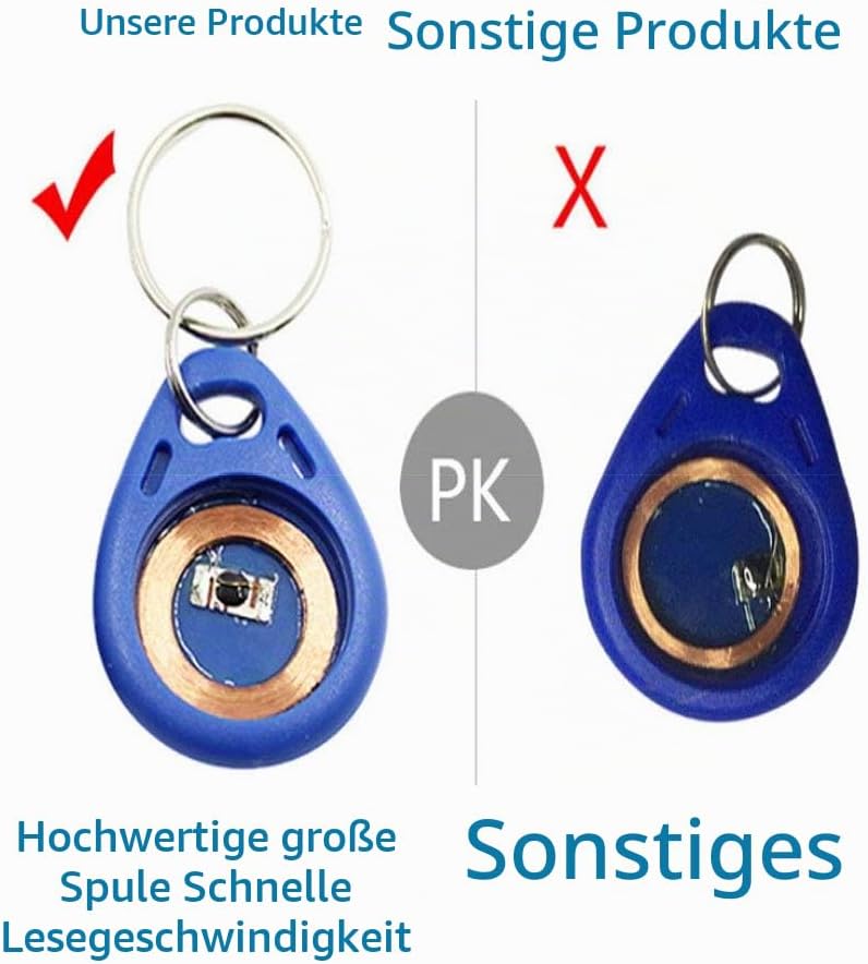 YAVIS 125 kHz RFID Proximity ID EM4100 EM4102 Zugangskontrolle Schlüsselanhänger Schlüsselanhänger K