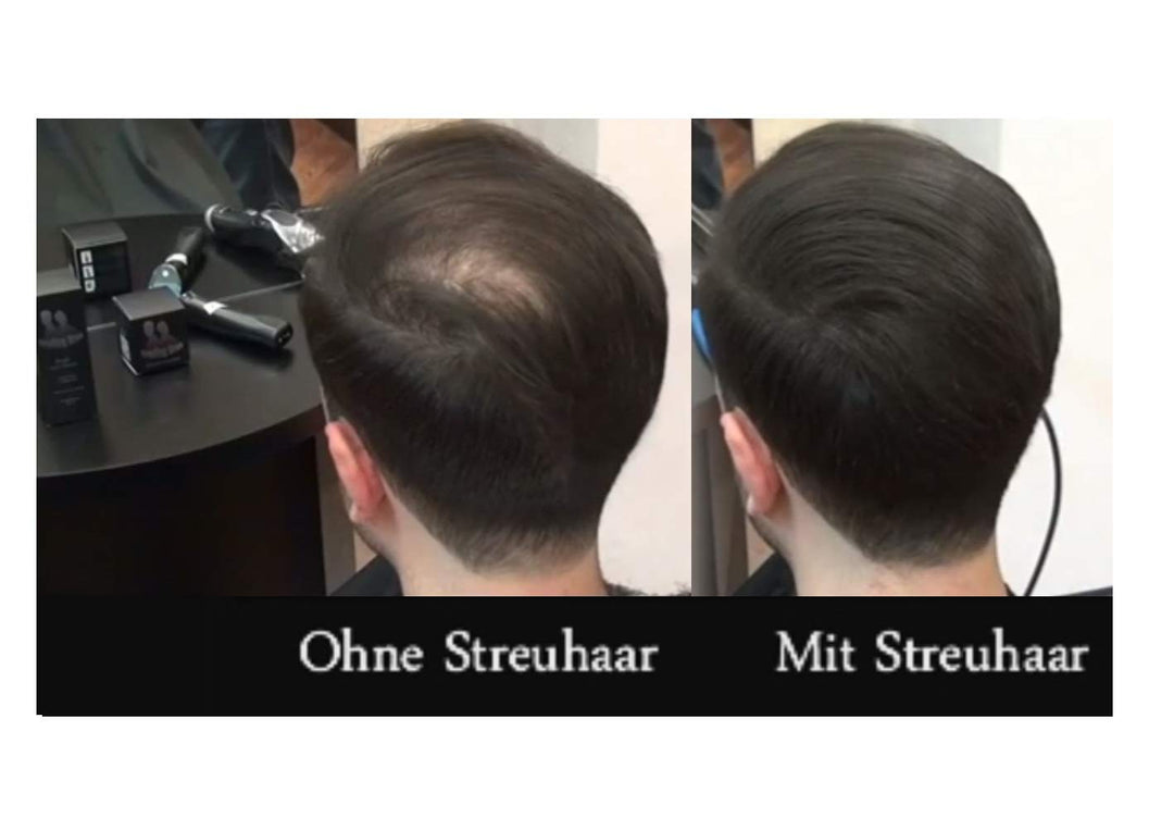 XXL Premium Streuhaar Schütthaar Haarverdichtung Trading Bros Magic Hair Fibers Schwarz 28g, Schwarz