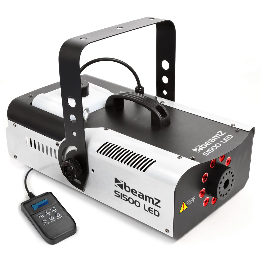 BeamZ S1500LED Nebelmaschine mit Lichteffekt, 1500 Watt, RGBW LEDs, Fogger, Rauchmaschine mit LED, F