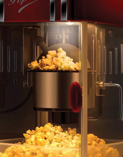 UNOLD 48535 POPCORNMAKER Retro, 300 W, Antihaftbeschichteter Edelstahl-Topf, Popcorn wie im Kino, In