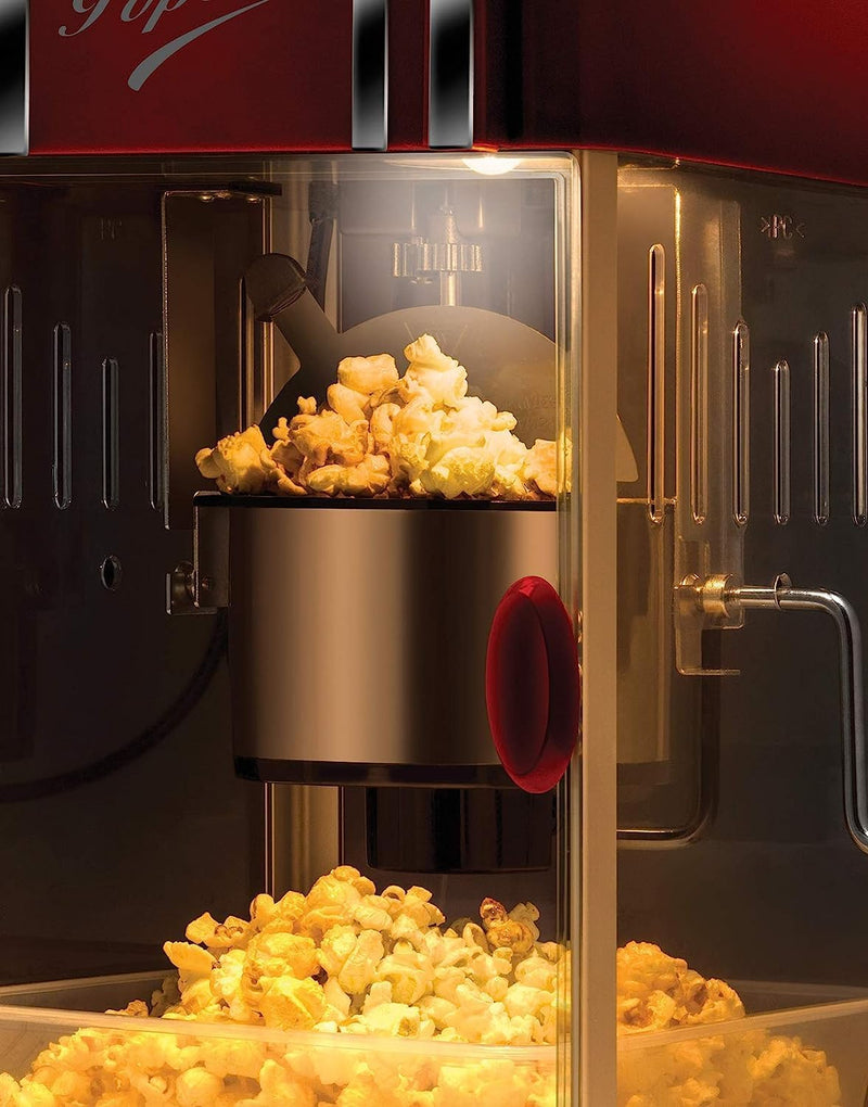 UNOLD 48535 POPCORNMAKER Retro, 300 W, Antihaftbeschichteter Edelstahl-Topf, Popcorn wie im Kino, In