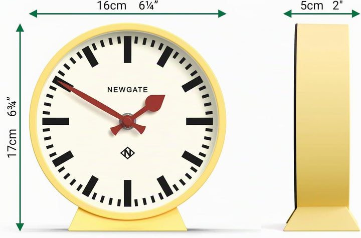 NEWGATE® M Kaminuhr für Kaminsims, geräuschlos, kein Ticken, moderne Kaminuhr, kleine Kaminuhr, Bahn