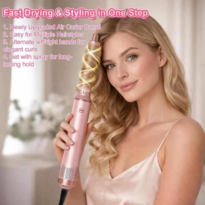 Dryhsip Warmluftbürste, 5 In 1 Hair Styler Für Reisen, Alltag, Geschenke, Heissluftbürste, Stylingbü