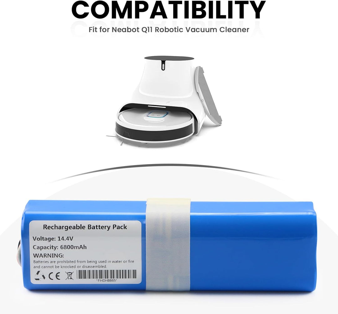 ANTIEE Vacuum Ersatz Akku für Neabot Q11 Robotic Vacuum Cleaner Spare Parts 14.4V 6800mAh with Tools