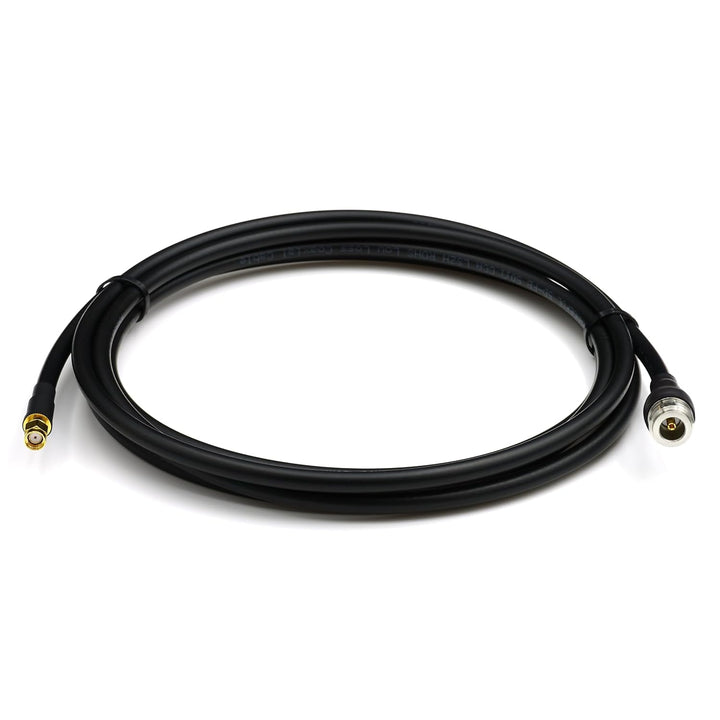 12m RP-SMA Stecker auf N Buchse Koaxialkabel – 12 Meter 5D-FB Verlustarmes Antennenkabel Ø7.5mm Verl