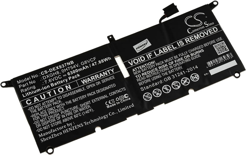 Akku für Laptop Dell XPS 13-9370-D1605S, 7,6V, Li-Ion