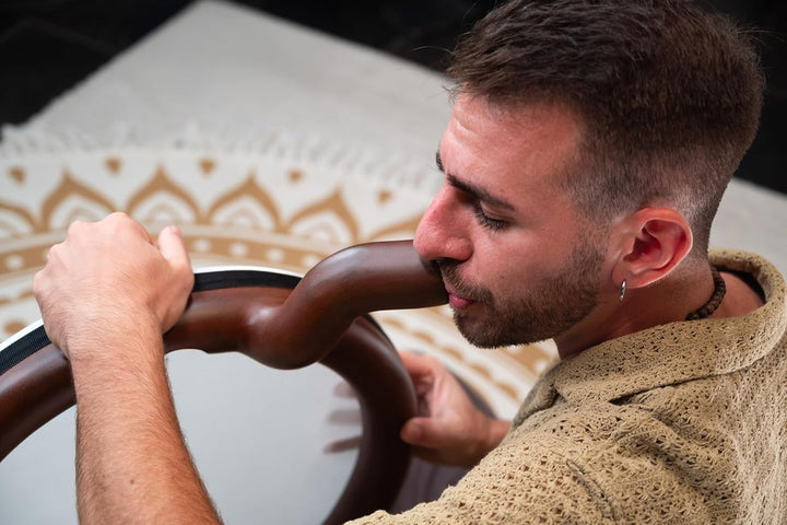 Sonic Energy Synthetische Didgeridrum – 44,5 cm – Didgeridoo plus Trommel – Für Klangheilung, Percus
