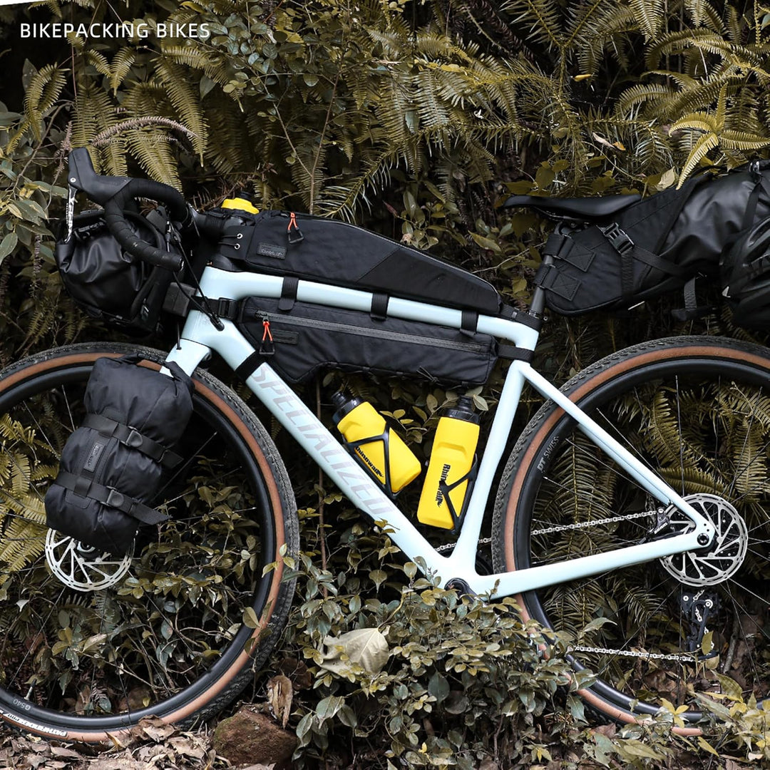 Fahrrad Oberrohrtasche Wasserdicht Rahmentasche Dreieckstasch Doppelseitige Netzbeutel für MTB Rennr