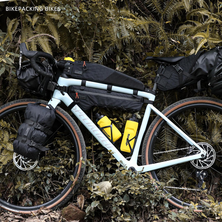 Fahrrad Oberrohrtasche Wasserdicht Rahmentasche Dreieckstasch Doppelseitige Netzbeutel für MTB Rennr