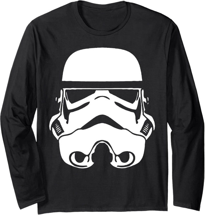 Star Wars Trooper Simple Helmet Portrait Langarmshirt
