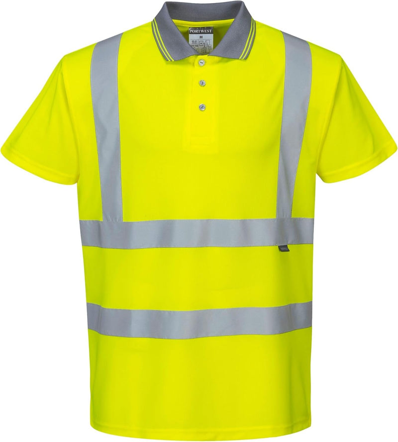 Portwest Hi-Vis Kurzarm-Polohemd L Gelb, L Gelb