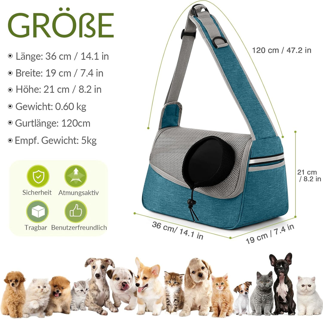 ALLSOPETS Hundetasche Tragetuch Hund Schultertasche Katzentragetasche Haustiere Tasche für Katzen un