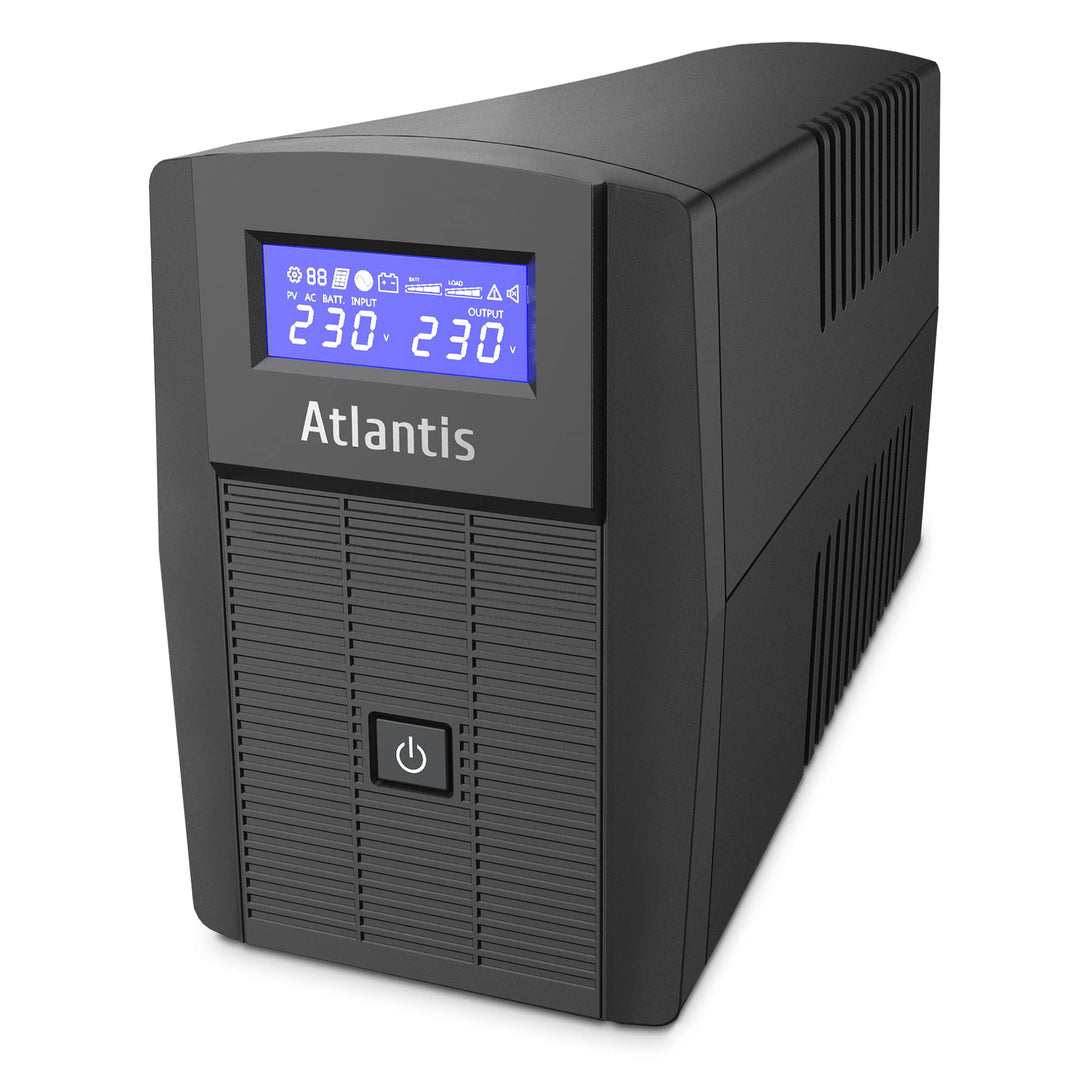 Atlantis A03-HP1003 Kontinuitätsgruppe Sinuswelle Pure 800VA 480W Line Interactive, LCD-Display, USB