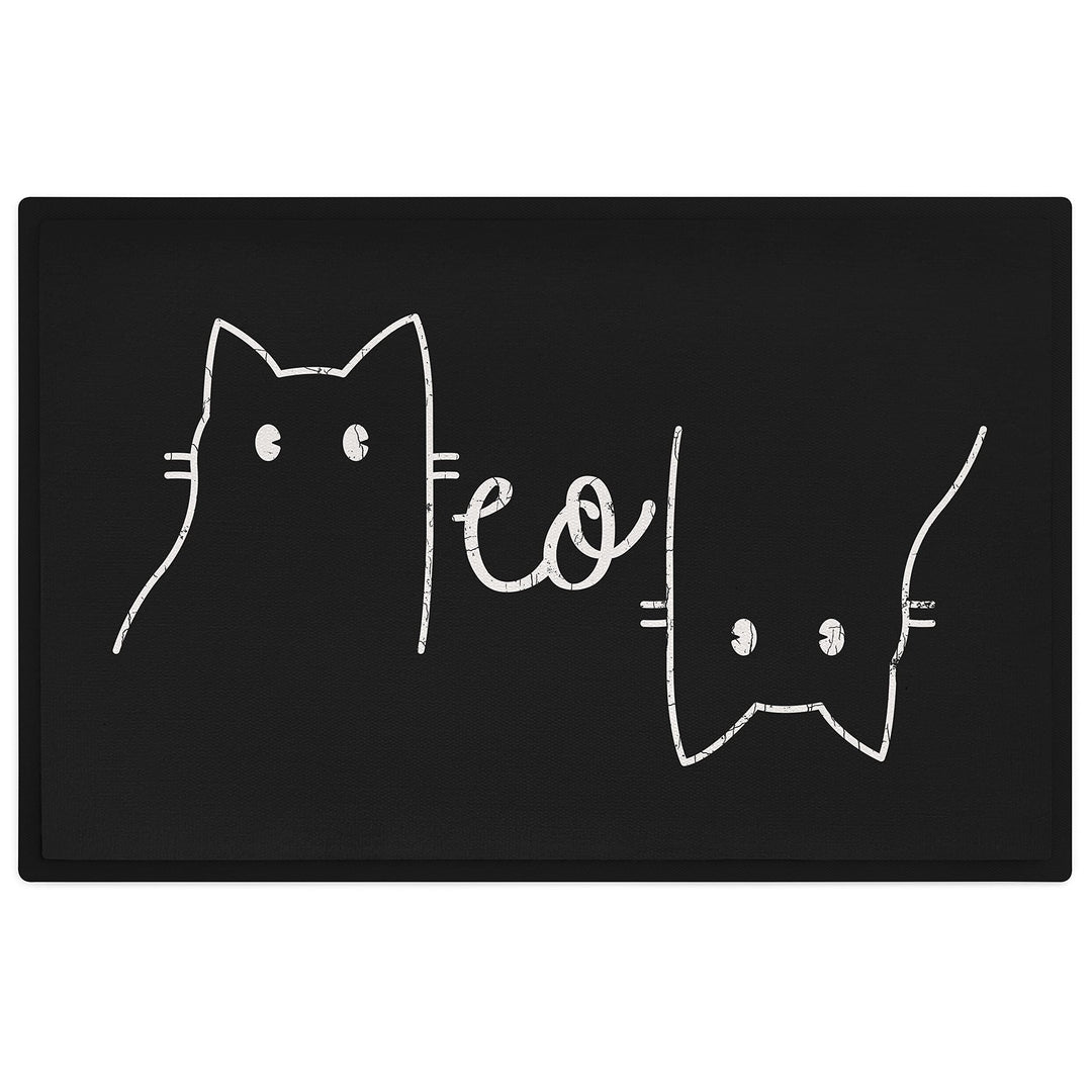 Trendation - Lustige Katzen Fussmatte Meow Grafik Katzenbesitzerin Humor Fussmatte 60x40 cm