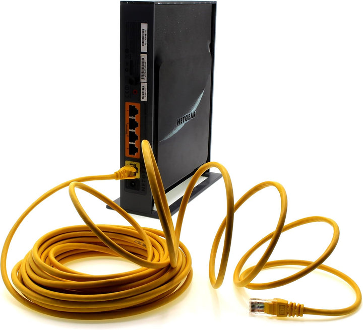 1aTTack.de Netzwerkkabel Cat.6 - gelb - 10x - 10m - (Set) - CAT6 Ethernet Kabel Lankabel 1000 Mbits