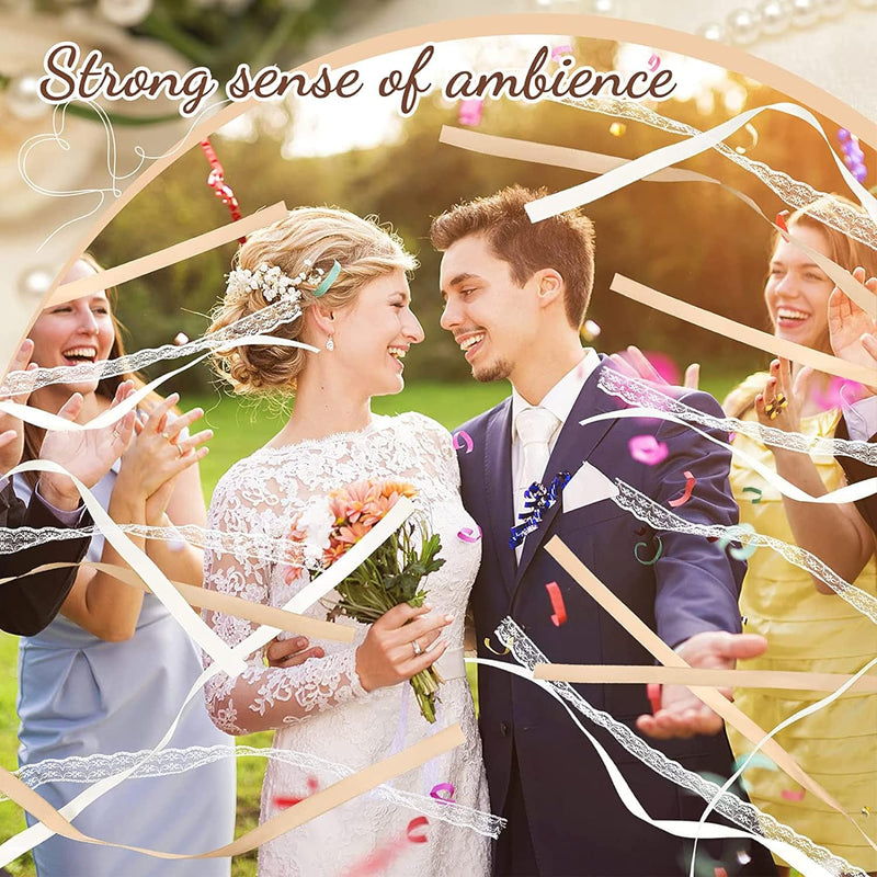Wedding Wands,50 Stück Stäbe mit 100 Gross Glöckchen und 150 Hochzeitsbändern,Seidenfeenstab,Gastges