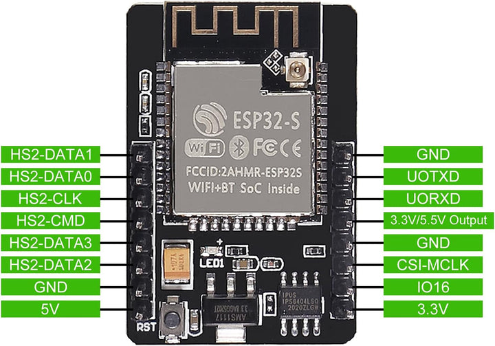 2Pcs ESP32 Cam WiFi Bluetooth Development Board mit OV2640 Kameramodul + Micro USB zu seriellem Port
