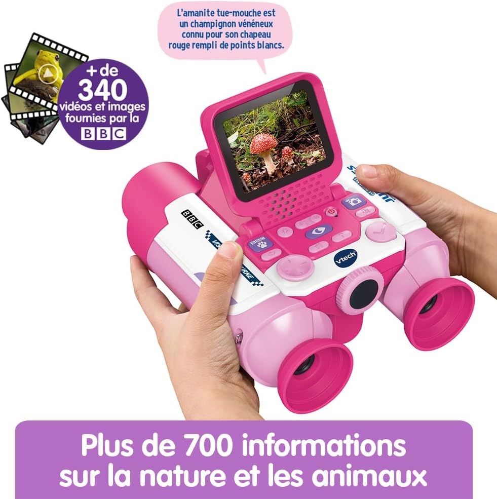 VTech Genius XL – Interaktives Video-Fernglas, Rosa