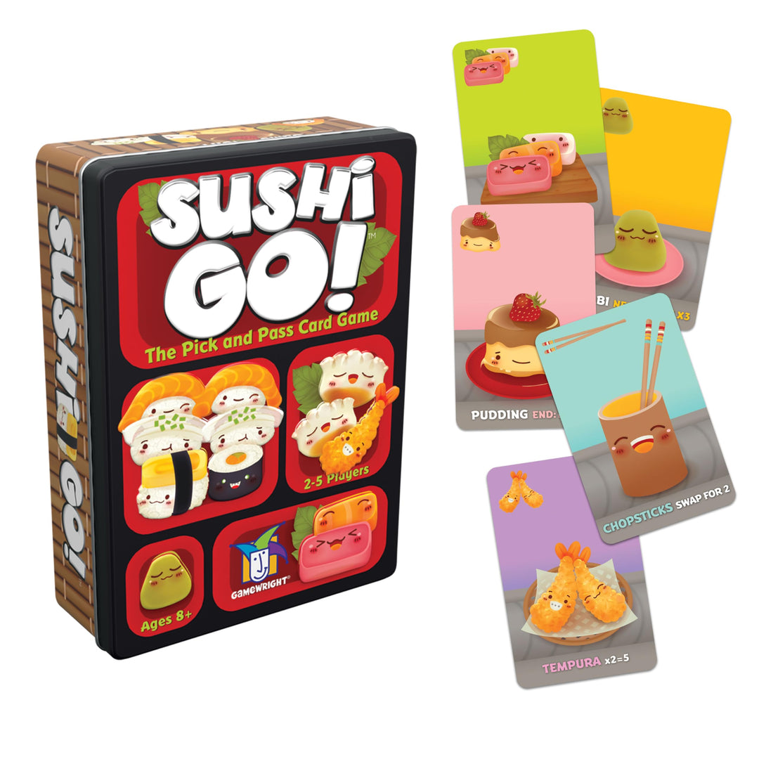 Asmodée Gamewright, Sushi Go Game, Card Game, Ages 8+, 2-5 Players, 15 Minutes Playing Time, Sushi G