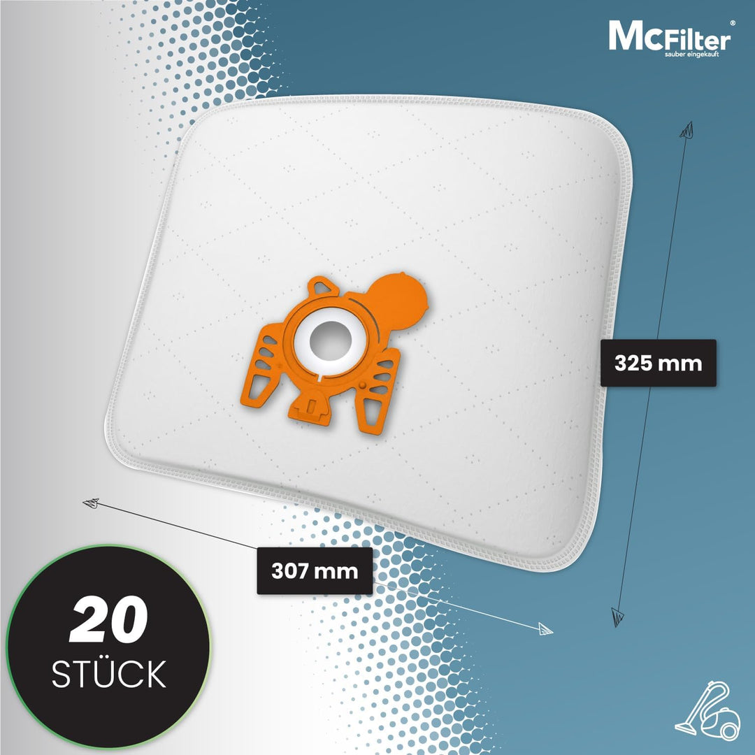 McFilter I 20 Staubsaugerbeutel geeignet für Swirl M40 I für Miele I M 40 I 5-lagiger Staubbeutel in