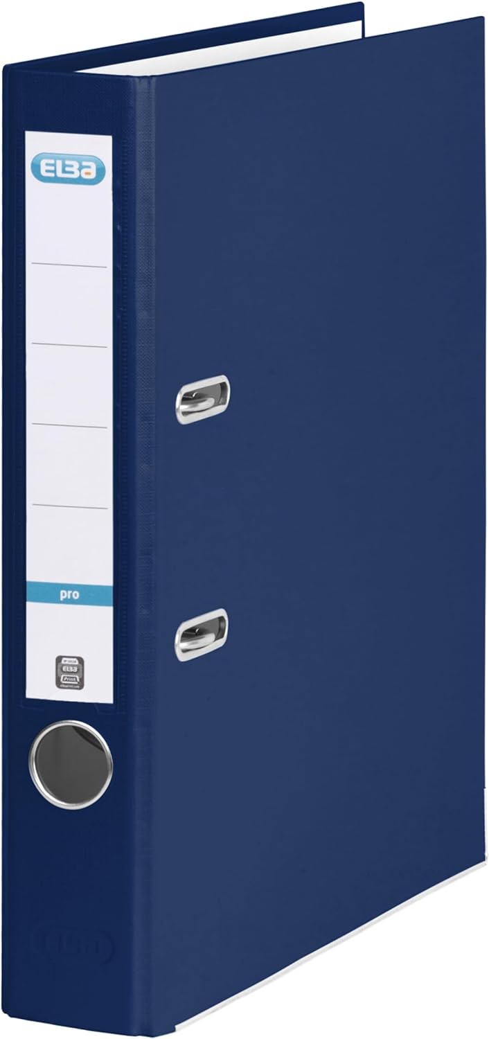 Elba Ordner A4, Smart Pro, 5 cm schmal, Kunststoff aussen, dunkelblau, 10 Stück, dunkelblau