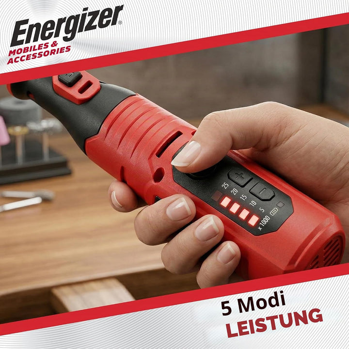 Energizer – Multifunktionswerkzeug Kabelloser Präzisionsschleifer, Akku 1500 mAh, USB-C – 5 Geschwin