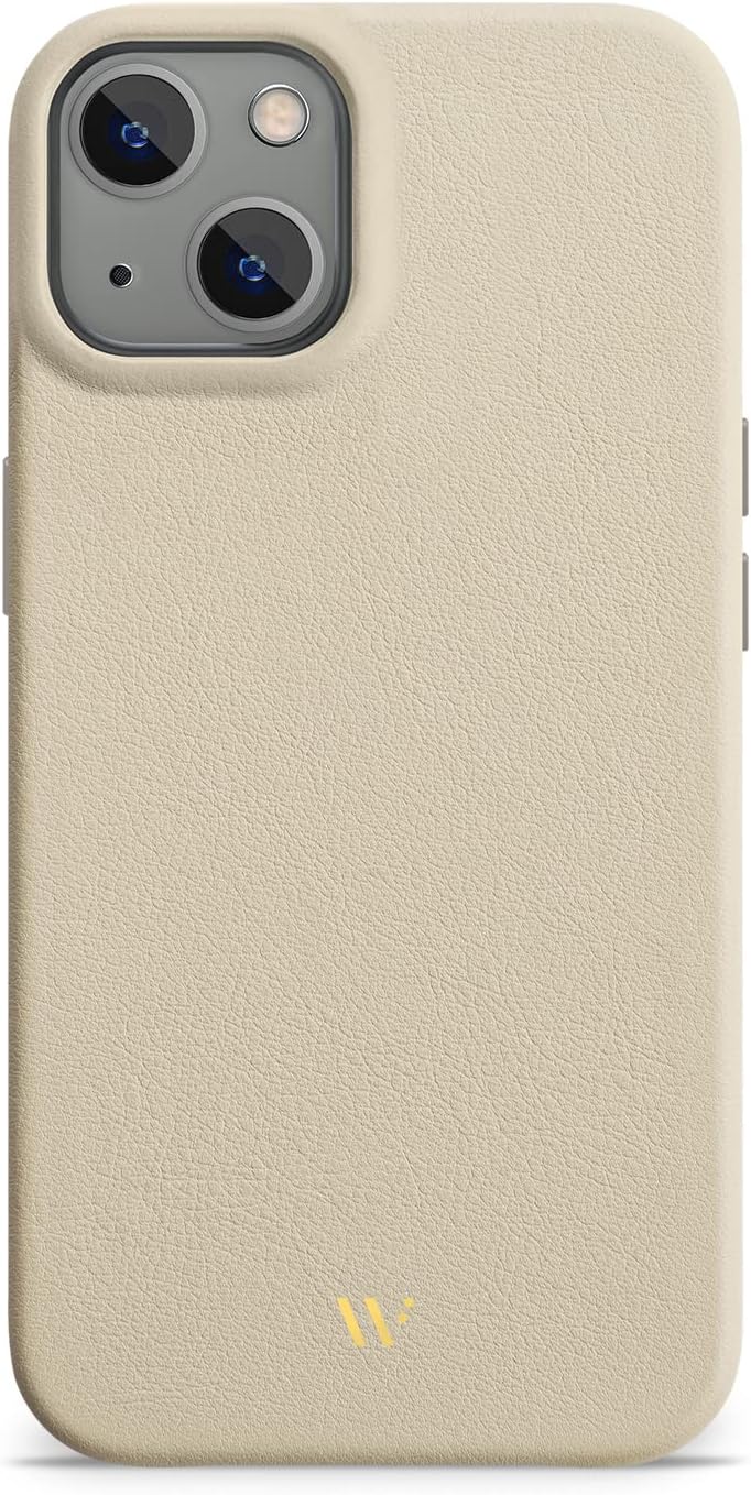 WIIUKA Hülle für iPhone 13 Mini, Leder aus Deutschland, Lederhülle extra Dünn, Premium Handyhülle, C