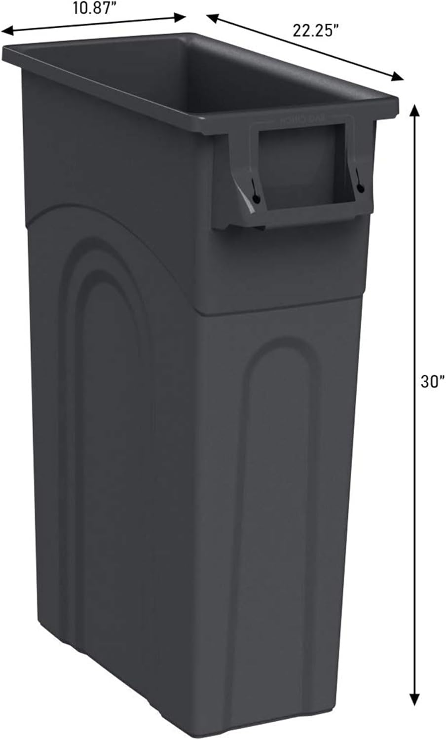 United Lösungen ti0032 highboy Sammelbehälter in schwarz, schwarz, 4er-Packung 4er-Packung Schwarz,
